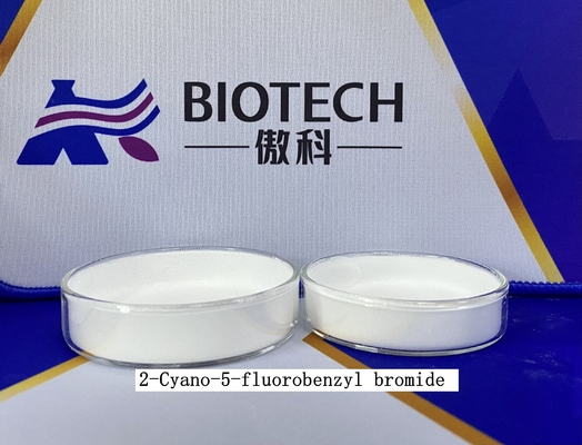 Bromuro CAS No dei mediatori 2-Cyano-5-fluorobenzyl di api. 421552-12-7 purezza solida del tipo di bianco 98% C8H5BrFN