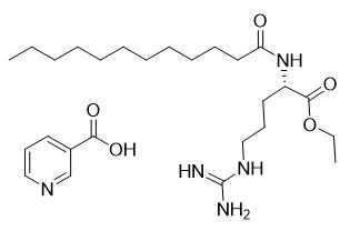 Additivi alimentari cosmetici N Alpha Lauroyl L Arginine Ethyl Ester 3 Picolinate