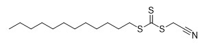 Reagente dodecilico CAS della ZATTERA di Cyanomethyl Trithiocarbonate 796045-97-1 C15H27NS3 97%
