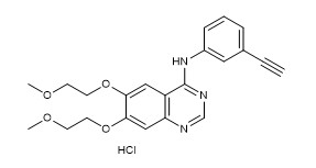Purezza 99% Erlotinib cloridrato 183319-69-9 polvere cristallina bianca o biancastra C22H24ClN3O4