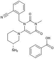 Alogliptin Benzoate N. CAS 850649-62-6 Purezza 99% C25H27N5O4 Polvere cristallina bianca o quasi bianca