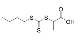 Acido 2-(((butiltio)carbonotioil)tio)propanoico N. CAS 480436-46-2 C8H14O2S3 Polvere gialla