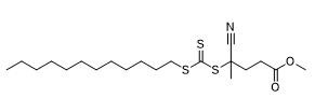Metil 4-ciano-4-[(Dodecilsulfaniltiocarbonil)Sulfanil]Pentanoato N. CAS 870532-87-9 C20H35NO2S3 Liquido giallo