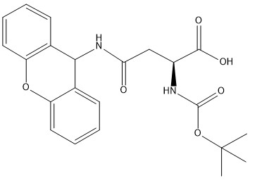 CAS 65420-40-8 Boc-Asn Xan -OH Derivati di aminoacidi con purezza del 98% C22H24N2O6 Polvere bianca a non bianca