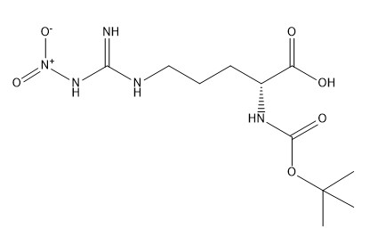 Derivati CAS 50913-12-7 Boc-D-Arg (NO2) - solido bianco dell'aminoacido di purezza 98% dell'OH C11H21N5O6