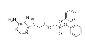 S -difenil 1-6-amino-9H-purina-9-il propan-2-il ossi-metil fosfonato per TFA Polvere gialla pallida M.W 439.41 Purezza 95%